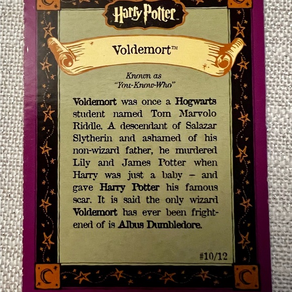 2004 HARRY POTTER chocolate frog lenticular card RARE #10/12 Voldemort - Picture 2 of 2